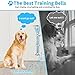 JIMEJV 3 Pack Dog Doorbells, Pet Training Bells for Go Outside Potty Training and Communication Device Large Loud Dog Bell Cat Puppy Interactive Toys Adjustable Strap Door Bell (Light Blue)