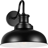 Vista 12 de Luces de granero de cuello de cisne para exteriores, apliques de pared al aire libre, luces rústicas de montaje en pared exterior, accesorios