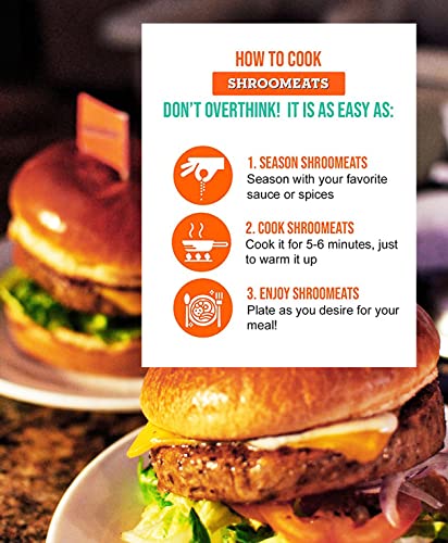 image for Vegan Shroomeats Mushroom Burger Patties - High Protein Meat Substitut