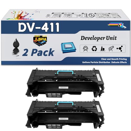 JJNGA DV-411 Developer Unit is Compatible for Konica Minolta bizhub 223 283 36 363 42 423 Printers, with a Capacity of 80000 Pages and a Very Good Printing Experience (2-Pack Black)