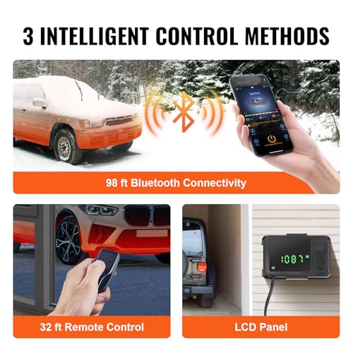 VEVOR Luft Dieselheizung Standheizung 12 V 8 kW, Luftheizung Air Diesel Diesel Standheizung Lufterhitzer, 0,16–0,62 L/Std. Dieselheizung mit LCD-Display & Fernbedienung & Bluetooth-APP