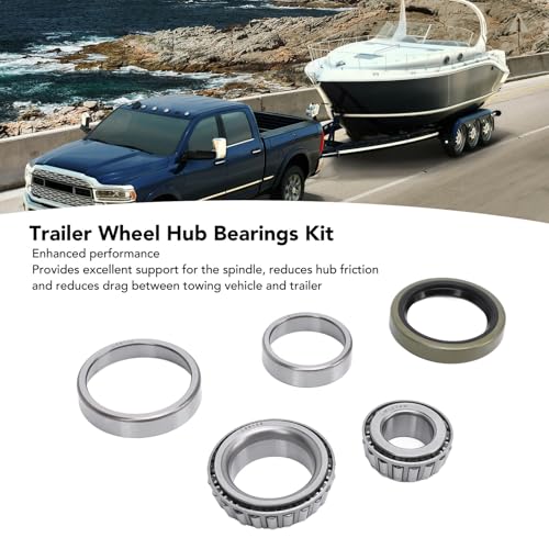 Marine Trailer Bearing Kit Steel Alloy Boat Trailer Axle Wheel Hub Bearings Set with Seals