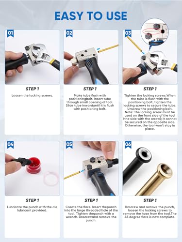Tuyau de frein kit évasement universel DIN 4.75mm pour réparation canalisation cuivre acier voiture - 3