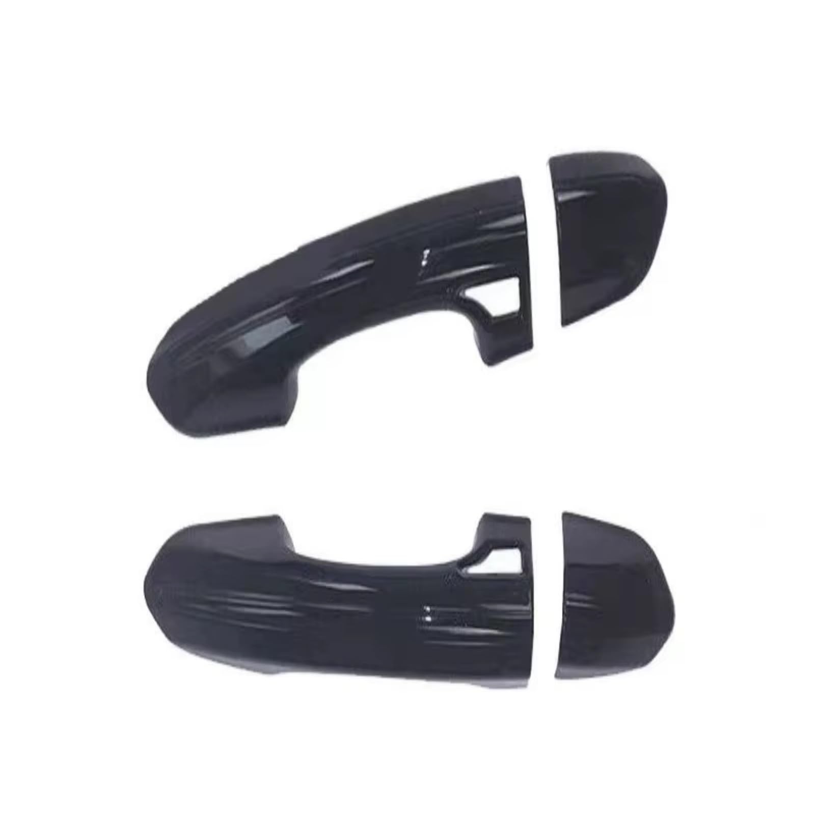 Qdzvalumv Shiny Black Car Door Handles Cover Shell Compatible With For Mustang 2015-2020 Car Exterior Door Handle Cover Trim Decorate Accessories Set(Shiny Black)
