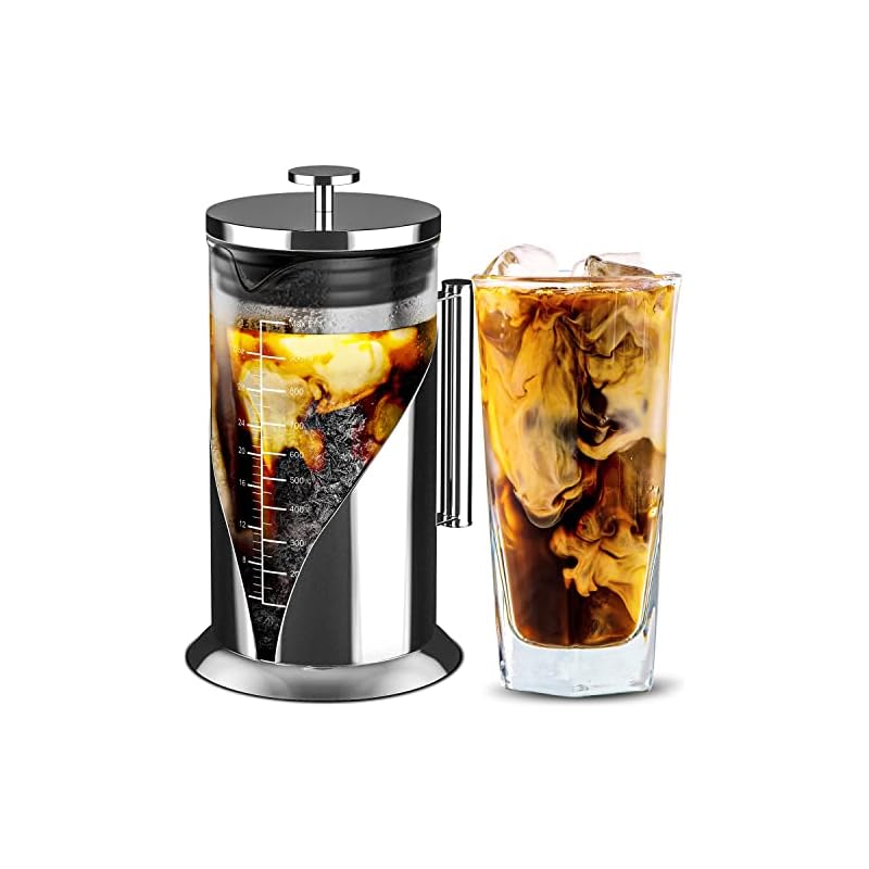 Cafe Du Chateau Cold Brew Coffee Maker 34 Ounces Air Tight Seal