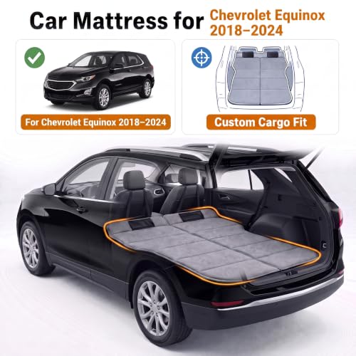 Image of Car Mattress for 2018-2024 Chevrolet Equinox, Upgraded Non-Inflatable Thickened Foam SUV Car Camping Mattress, Foldable Trunk Sleeping Pad Car Bed Mattress for Road Trips Camping Travel