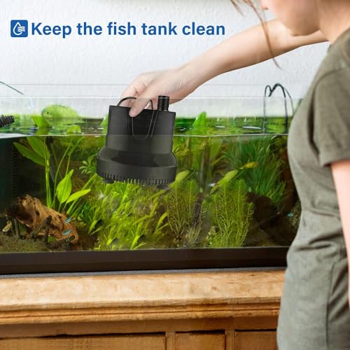 Image of Simple Deluxe 1056GPH 85W Bottom Suction Water Table Pump (4000L /H) with 3 Nozzles for Fish Tank, Pond, Aquarium, Hydroponics, Black