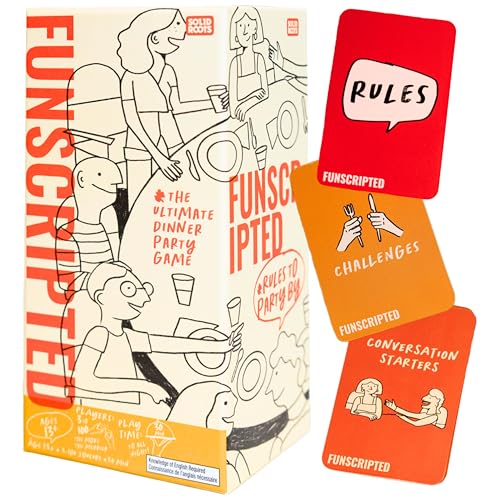 Spin Master Games, SolidRoots Funscripted, The Hilarious Dinner Party Game from The Makers of Mind The Gap, Family Games for Game Night, Easter Gift, Ages 13 & Up