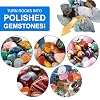 Rock Tumbler Grit and Ceramic Tumbling Media 2 Pounds, Polish Up to 13 lbs. of Rocks, Polish Refill Media Kit, Compatible with Any Tumbler (4 Step + Tumbling Media)