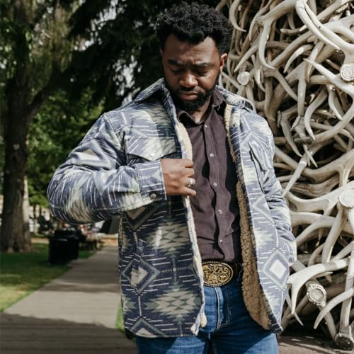 Image of Outback Trading Company Men's Ronan 29761 Cotton Warm Outdoor Casual Western Berber Lined Snap Closure Long Sleeve Jacket