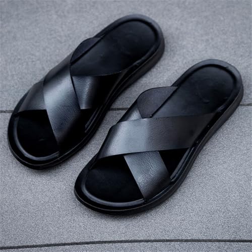 Men's Sandals Cross Slides Soft Cushion Footbed Comfort Athletic Slippers Indoor and Outdoor Beach Sandals Quick-Dry3