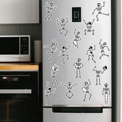 Whaline W13645 16Pcs Halloween Refrigerator Magnets Skeleton Fridge Magnets Holiday Metal Magnetic Stickers Decal thumb #5