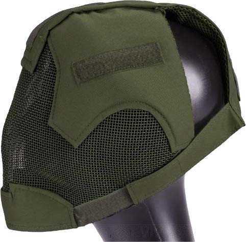 Evike Airsoft - Matrix Striker Headpro Full Face Carbon Steel Mesh Face Pro (Color: OD Green)