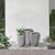 Kante 18.1",20.5",22.4" H Tall Round Concrete Planters Set of 3, Outdoor Indoor Modern Decorative Plant Pots with Drainage Hole & Rubber Plug for Home & Garden Natural Concrete