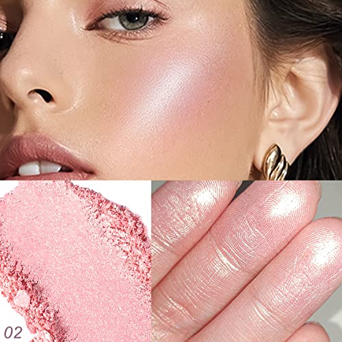 Young Vision Baked Highlighter Powder Palette, Sheer Pearl Shimmer Shades For Face Highlighter Makeup thumb #4