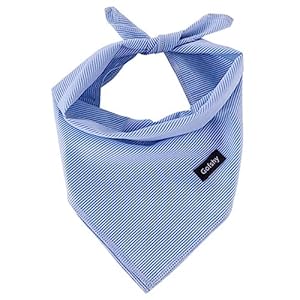 Boy Dog Bandanas Blue Stripes Printing Adjustable Dog Breed Bib Cute Cotton Scarf Handkerchief for XLarge&Large Dogs