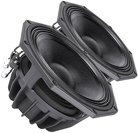 Pair Faital Pro 8PR200 8ohm Neodymium 8" Woofer Midrange Replacement Speaker