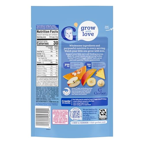 Image of Gerber Stage 3 Truly Tropical Fruit and Veggie Melts, 1 Oz, 7 Pack