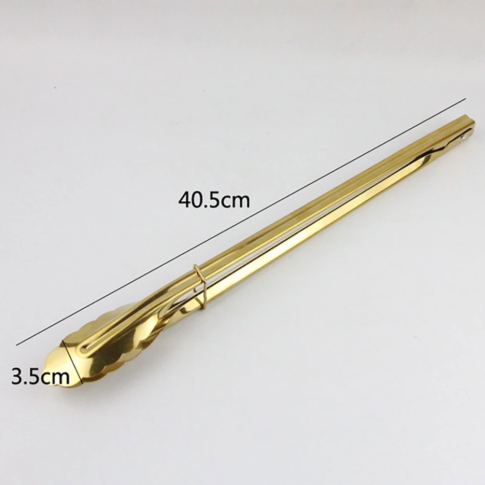 MRKU Mini Pinzas para Servir, de Acero Inoxidable 430, para cocinar azúcar, Doradas, para Barbacoa, Pan, Fiestas, cafeterías y Bares.