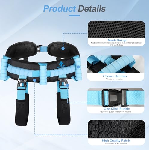 Gait Belt Transfer Belts with 7 Handles and 2 Leg Straps for Seniors,Medical Nursing Safety Patient Assist for Elderly, Disabled, Physical Therapy, Caregivers,with Quick Release Buckle - Image 5