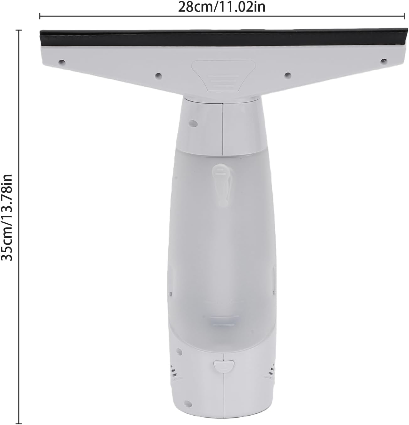 Geevorks Window Cleaning Robot Handheld Electric Glass Cleaner 2000Pa Powerful Suction Power By Rechargeable Battery with 11 Inch Squeegee Blade for Shower Doors Car Windshield Mi (White)