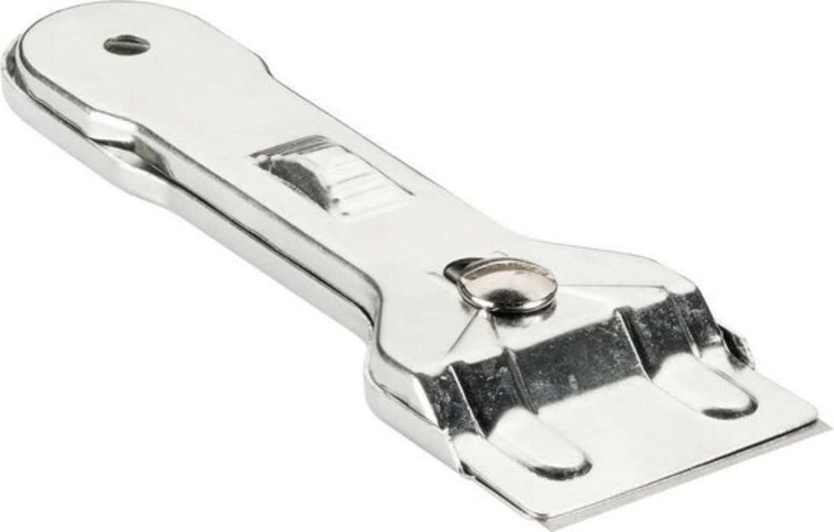 Minismus Rascador de campo, raspador de limpieza para placas de cocina con 5 cuchillas de repuesto, rasqueta de vitrocerámica, rascador de cristal, rascador de cocina