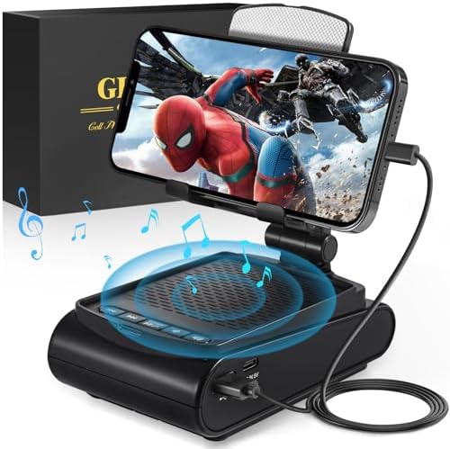 Gifts for Men, White Elephant Gifts for Adults, Cell Phone Stand with Wireless Bluetooth Speaker, Birthday Gift for Dad Boyfriend Husband Him Men Gifts for Christmas, Stocking Stuffers for Adults