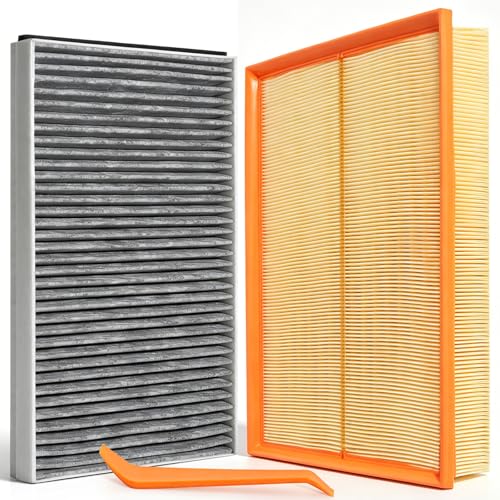 Image of A9068300318 Cabin Engine Air Filter Kit for Mercedes Dodge Freightliner Sprinter 2500 3500 2007-2018 Replaces A0000903751 CA10330 CF10436 Diesel Synthetic Activated Carbon