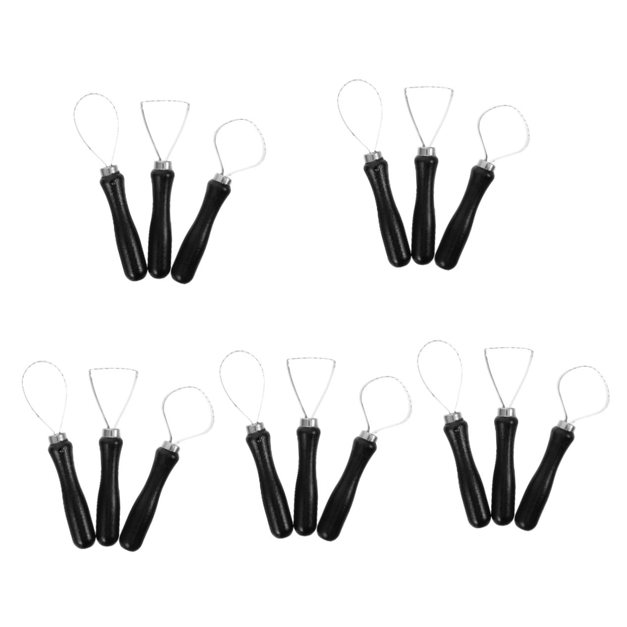 15 Pièces Outil de Sculpture Outils Sculpture Outils de Sculpture Outils d'argile en polymère Outil d'aiguille d'argile Argile polymère Outils en céramique coupeur de poterie Black