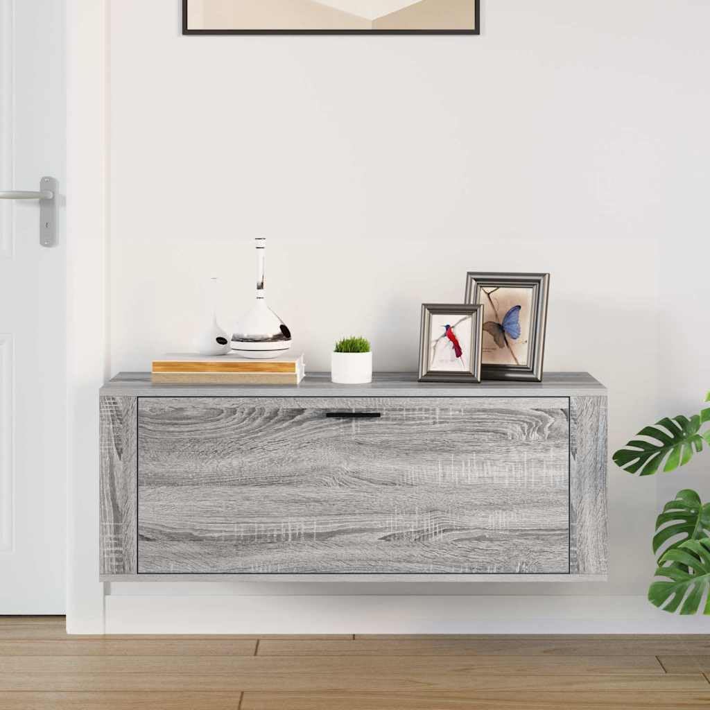 Scarpiera da Ingresso Grigio Sonoma 100x35x38 cm