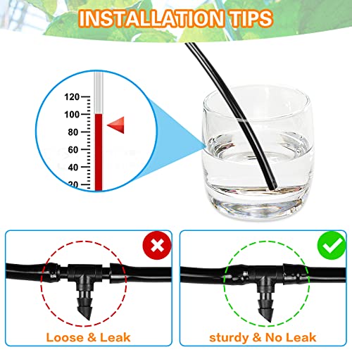 300-Pcs-Barbed-Connectors-Irrigation-Fittings-Kit-Drip-Irrigation-Fittings-14-Tubing-Connectors-for-Drip-or-Sprinkler-Systems-Couplings-Single-Barbs-End-Plugs-Elbows-Tees-4-Way-Coupler