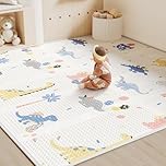 BG-BABYGO Baby Play Mat 147x177x1CM Foldable Baby Playmats, Large Baby Floor Mat for Toddlers Babies to Play on Floor, Waterproof & Reversible Baby Crawling Mat for Tummy Time with Travel Bag