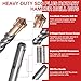 15Pcs Rotary Hammer Drill Bits and Chisel Set, SDS Plus Carbide-Tipped Drill Bit Set Concrete Drill Bit Masonry Chisel Hole Tool 1/4