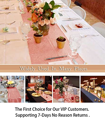 12''X72'' Blush Sequin Table Runner Sparkly Metallic Sequin Runner For Wedding Party Dinner Reception Blush Pink Baby Shower Table Runner Sequin Fabric Wedding Table Runner Birthday Party #TOP4