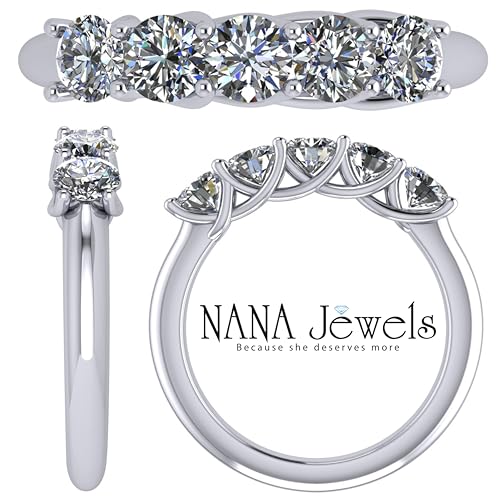 NANA Jewels Simulated Diamond wedding Ring, Wedding Band, 1.00ctw Lucita Sterling Silver-10K-14K Gold2
