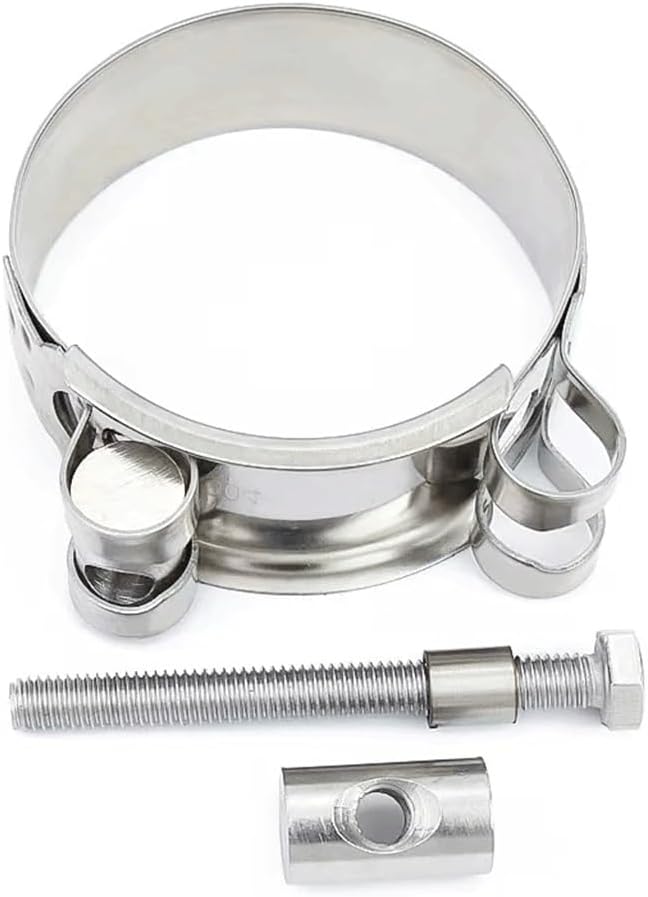 1pcs 304 Stainless Steel Adjustable Hose Pipe Clamp for Automotive, Industrial, and Marine Applications(227-239mm)