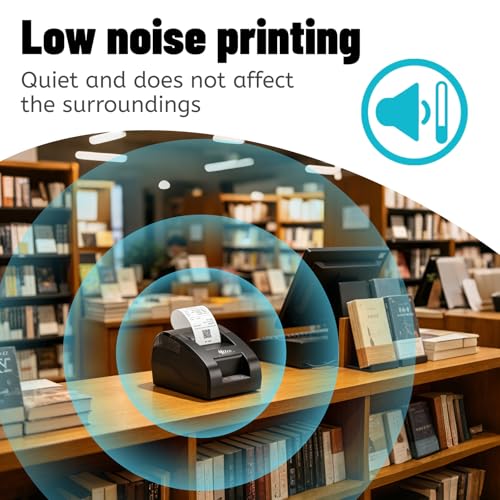 Image of MRBOSS 2 inch 58mm POS Cash Register Portable Thermal Receipt Printer with High Speed Printing USB Bluetooth Interface for Supermarket Restaurant Retail Sales Kitchen Support Windows Android MAC