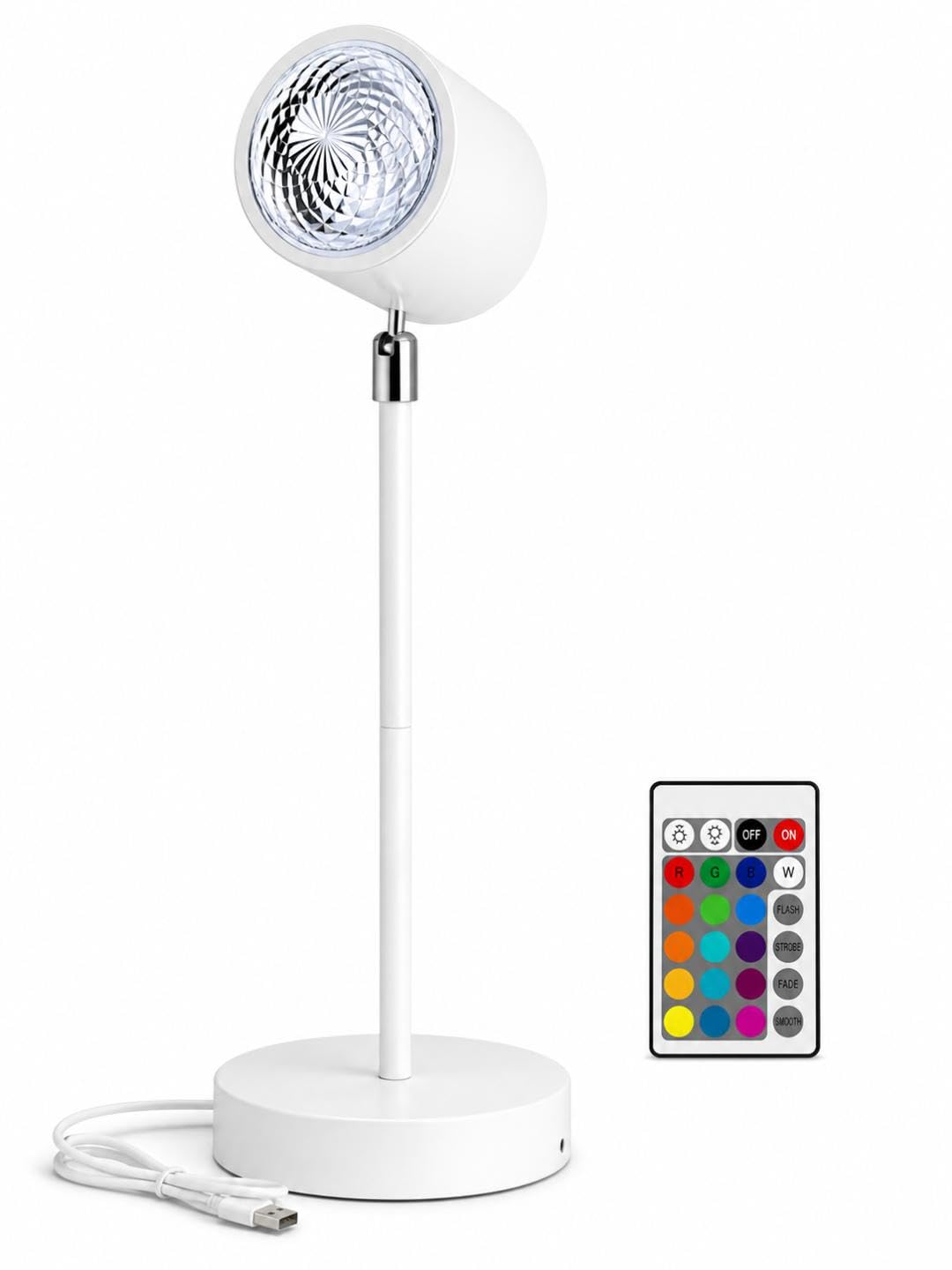 Lampe Coucher de Soleil- Sunset Lamp LED Lampe Sunset D'ambiance - Projection Lumière Chaude - Décoration chambre et salon