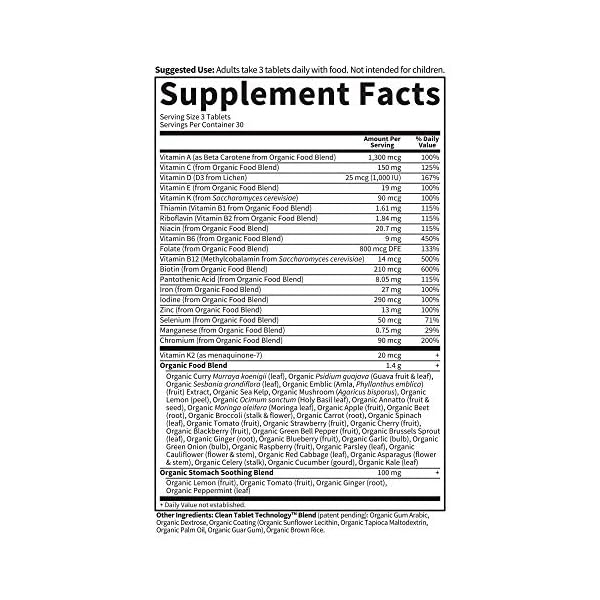 Garden-of-Life-Prenatal-Vitamins-mykind-Organics-Prenatal-Multi-90-Tablets-Vegan-Whole-Food-Multivitamin-Folate-not-Folic-Acid-Stomach-Soothing-Blend-Organic-Prenatals-Supplements-for-Women Women’s Prenatal Multivitamin with Vitamin D3, B6, B12, C & Iron, Folate for Energy & Healthy Fetal Development – Garden of Life Organics – Organic, Non-GMO, Gluten-Free, Vegan, 30 Day Supply