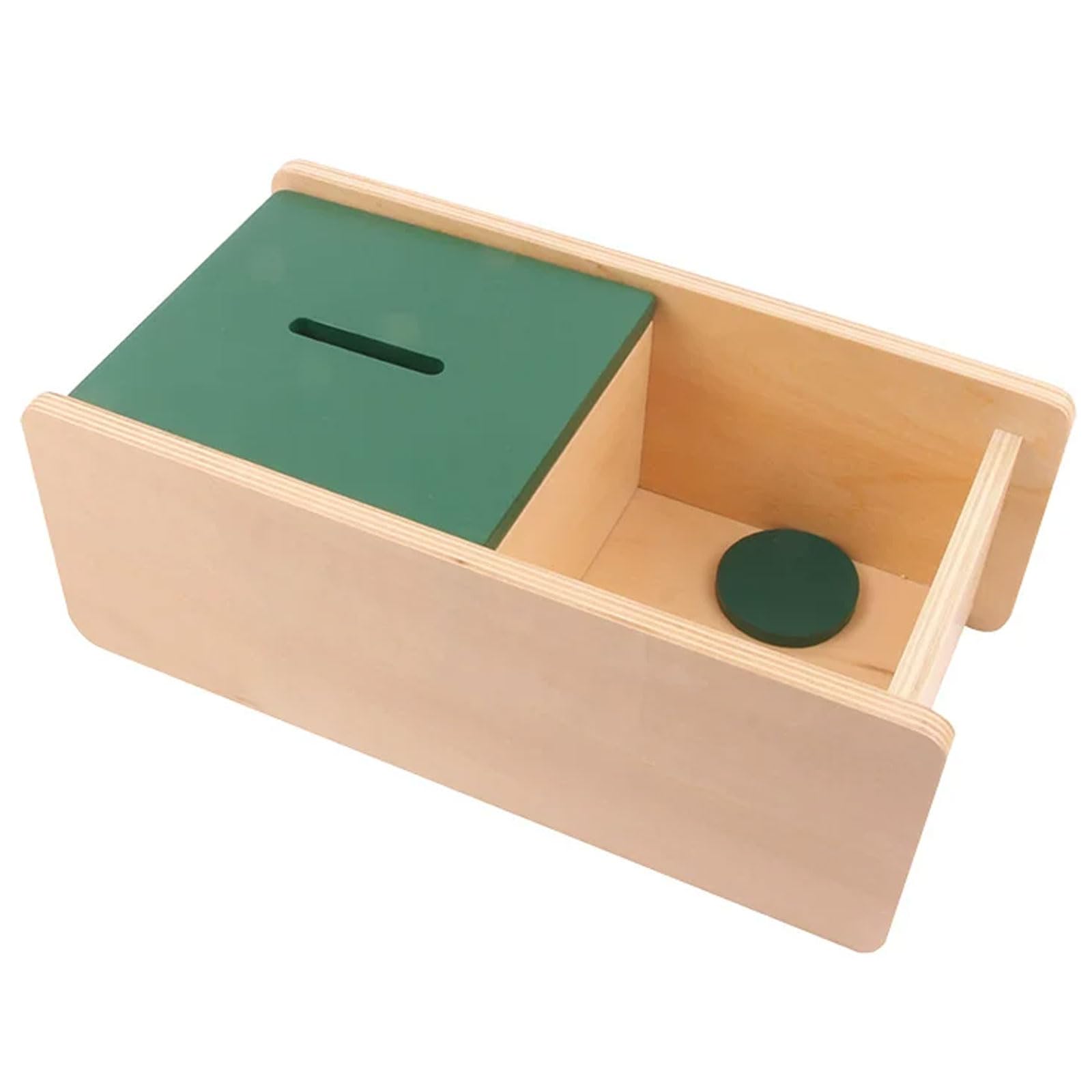 Zestaw pudełek Montessori do nauki stałości obiektu, drewniane pudełka z szufladą, pudełko na monety, pudełko na kulki i pudełko do dopasowywania kształtów,C