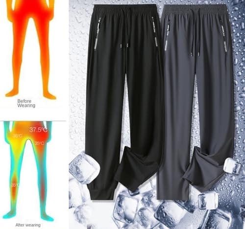 Stretchactive - Unisex Ultra Stretch Quick Drying Pants, Comfy Fit Stretch Pants Men Summer Ice Silk Cool Breathable4