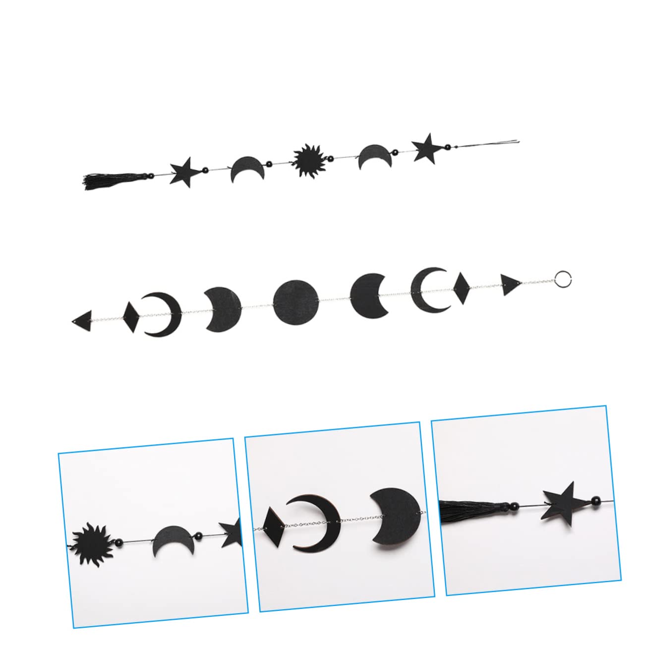 PRETYZOOM 8pièces Décoration Design Et Lune Pendentif à Suspendre pour Salon Et Chambre