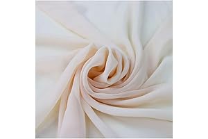 Rustic Chiffon Fabric for Bridal & Wedding Decor: Soft, Sheer 58" Blissful Blush