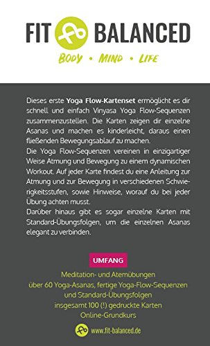 Fit&Balanced Yogabaarten, voor beginners en gevorderden, met 60 yoga-oefeningen, met online introductiecursus, met meditaties en ademoefeningen om te luisteren, yogabroek. - Image 3