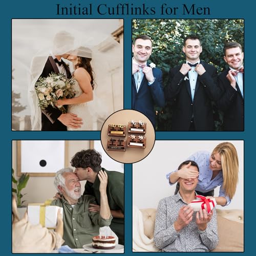 Manillas personalizadas con inicial para hombres miniatura 4