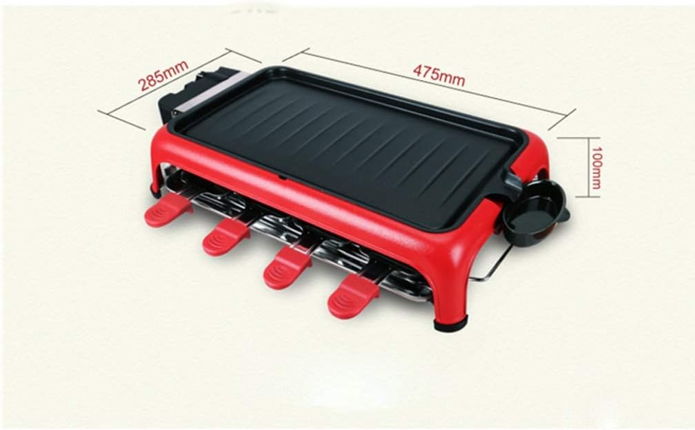 Rectangle Layers Smokeless Electric Pan Grill BBQ Raclette Griddle