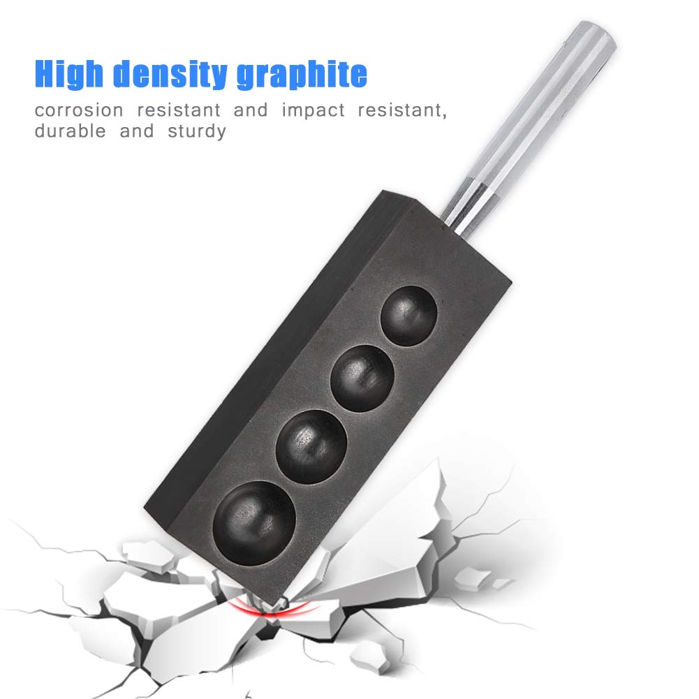 Ingot Mold, Tool for Jewelry Making Jewelry Casting Molds, 4 in 1 Graphite Sphere Mold,Jewelry Making Precious Metal Torch Casting Kit for Melting Casting Refining Glass Marble - Image 4