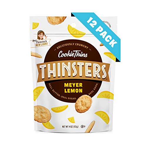Image of Thinsters Cookies Meyer Lemon, 4 Oz (12Count), Non GMO, Peanut Free