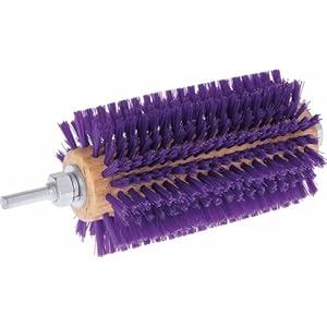 Weaver Leather Mini Roto Brush for Livestock, Wool/Hair Stimulating and Grooming Brush for Goat Sheep Cattle, Use with Drill, Coat Deshedding Tool
