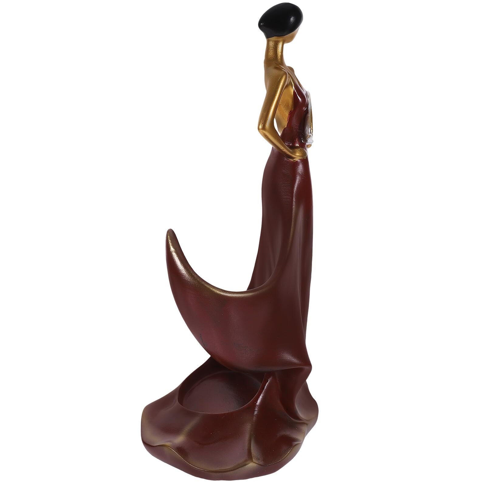 Porte-Bouteilles en Résine Forme Dame Rouge et casier à vin décoratif de table pour maison et salon